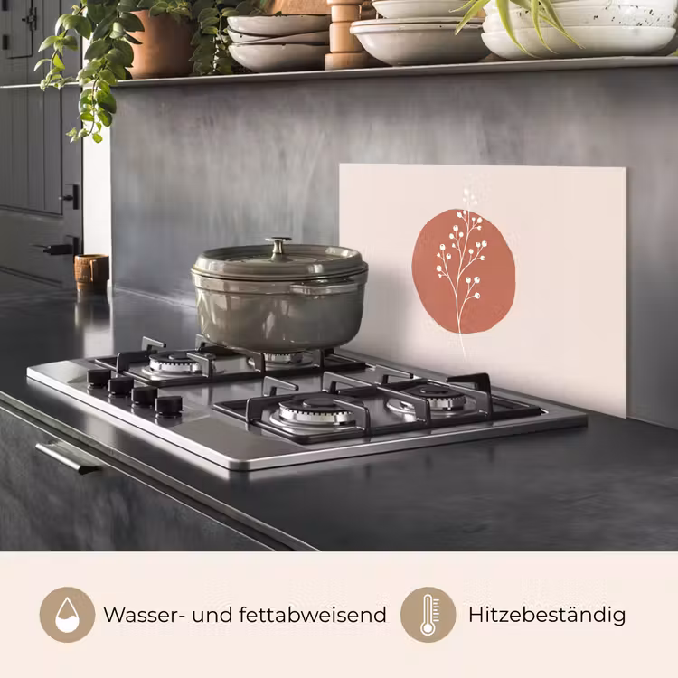 Plant - Tak - Abstract - Modern - Wit keuken achterwand spatscherm klein -usp_DE