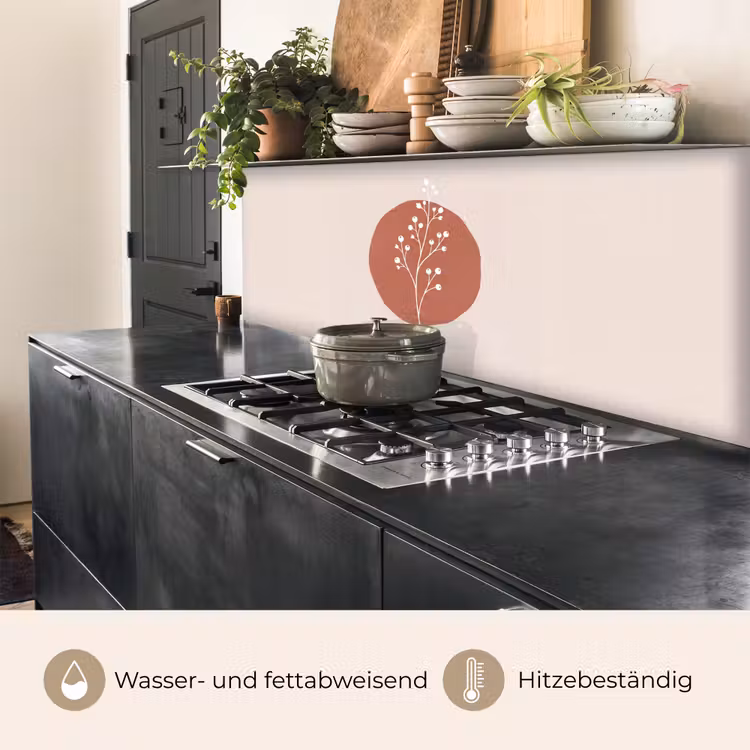 Plant - Tak - Abstract - Modern - Wit keuken achterwand 2 middel -usp_DE