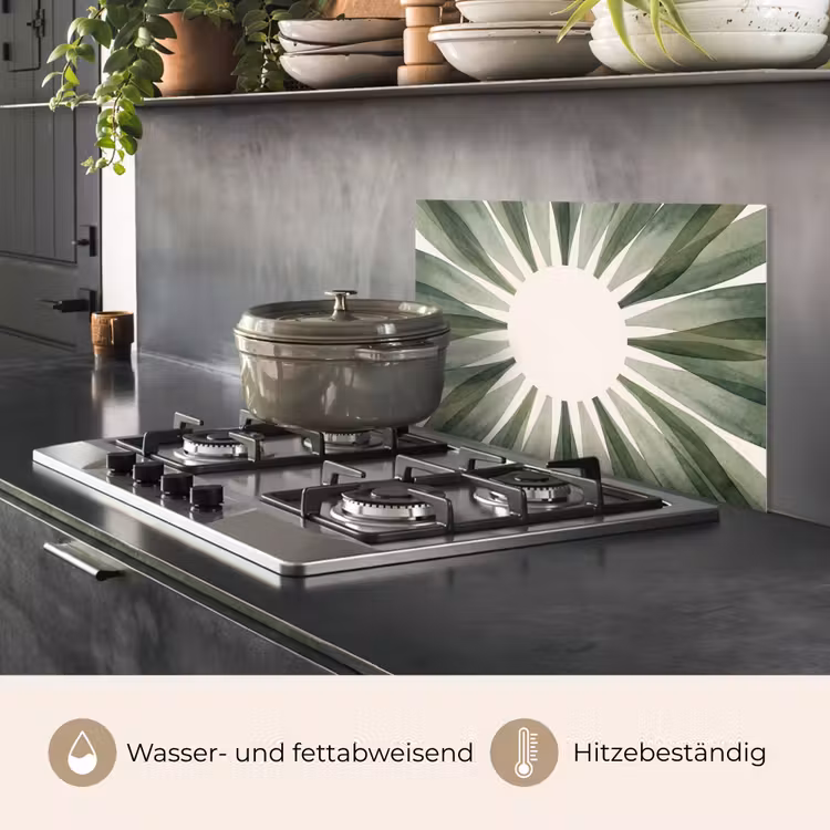 Planten - Abstract - Waterverf - Groen - Natuur keuken achterwand spatscherm klein -usp_DE
