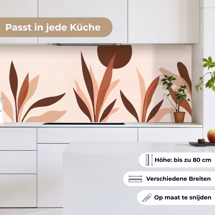 Planten - Abstract - Natuur - Bruin keuken achterwand 2 middel -sfeer4_DE
