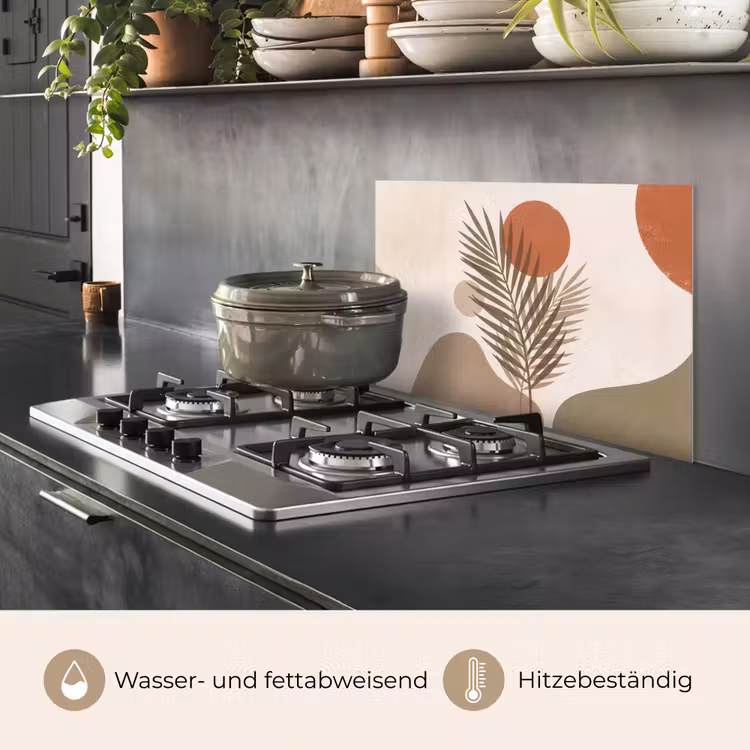 Planten - Bladeren - Abstract - Modern - Beige keuken achterwand spatscherm klein -usp_DE