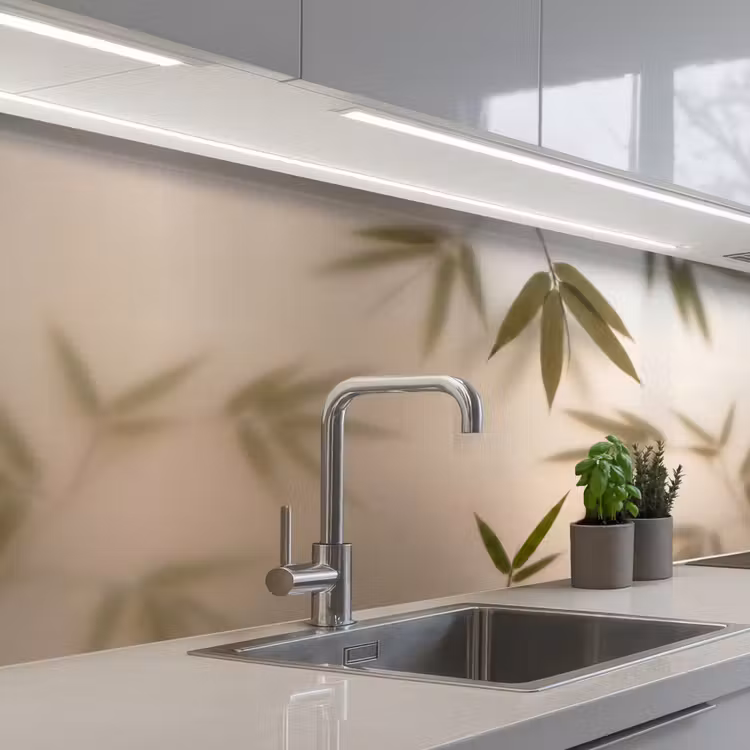 Planten - Bladeren - Natuur - Groen keuken achterwand 2 middel -3d_schuin