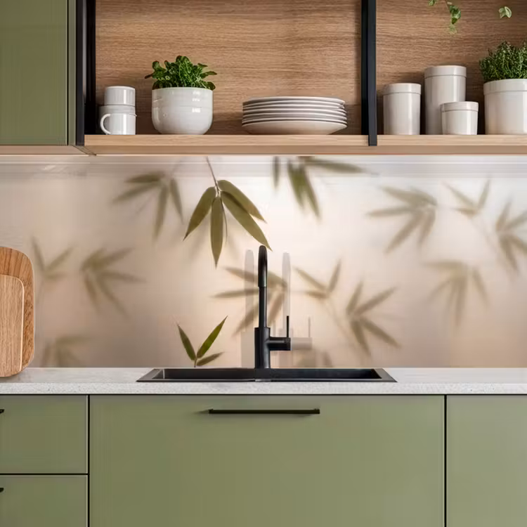 Planten - Bladeren - Natuur - Groen keuken achterwand 2 middel -sfeer3