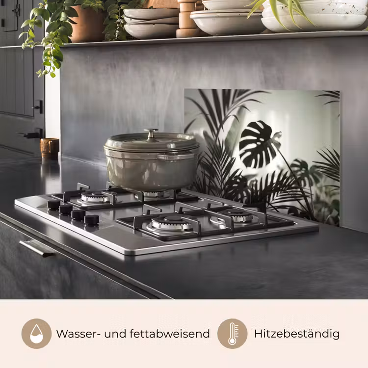 Planten - Bladeren - Natuur - Minimalistisch - Groen keuken achterwand spatscherm klein -usp_DE