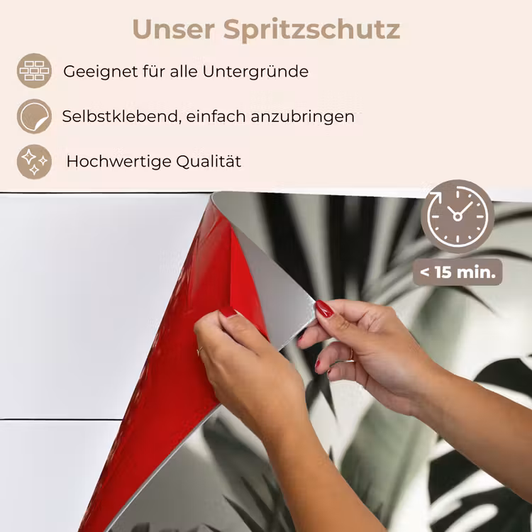 Planten - Bladeren - Natuur - Minimalistisch - Groen keuken achterwand spatscherm klein -spatscherm_DE