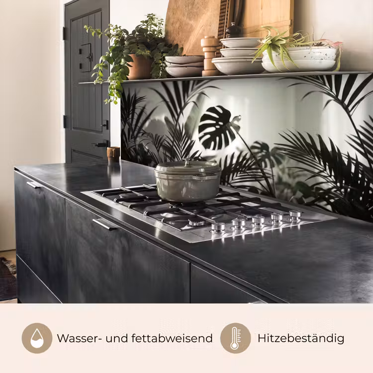 Planten - Bladeren - Natuur - Minimalistisch - Groen keuken achterwand 2 middel -usp_DE