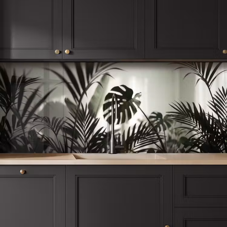 Planten - Bladeren - Natuur - Minimalistisch - Groen keuken achterwand 2 middel -sfeer1
