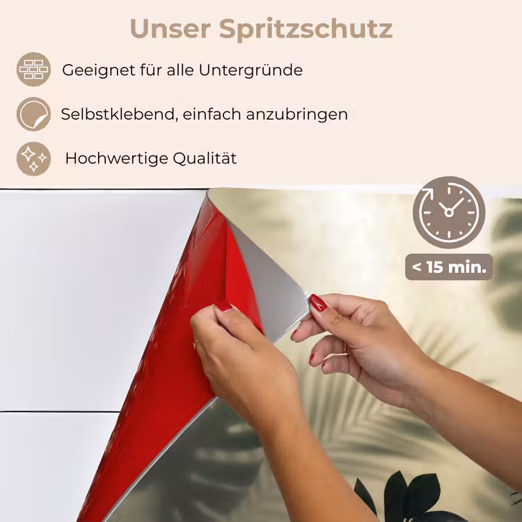 Planten - Bladeren - Schaduwen - Groen - Modern keuken achterwand spatscherm klein -spatscherm_DE