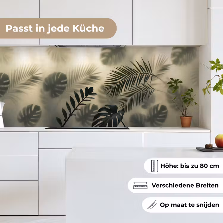 Planten - Bladeren - Schaduwen - Groen - Modern keuken achterwand 2 middel -sfeer4_DE