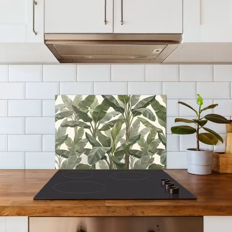 Planten - Bladeren - Tropisch - Groen keuken achterwand spatscherm klein -sfeer2