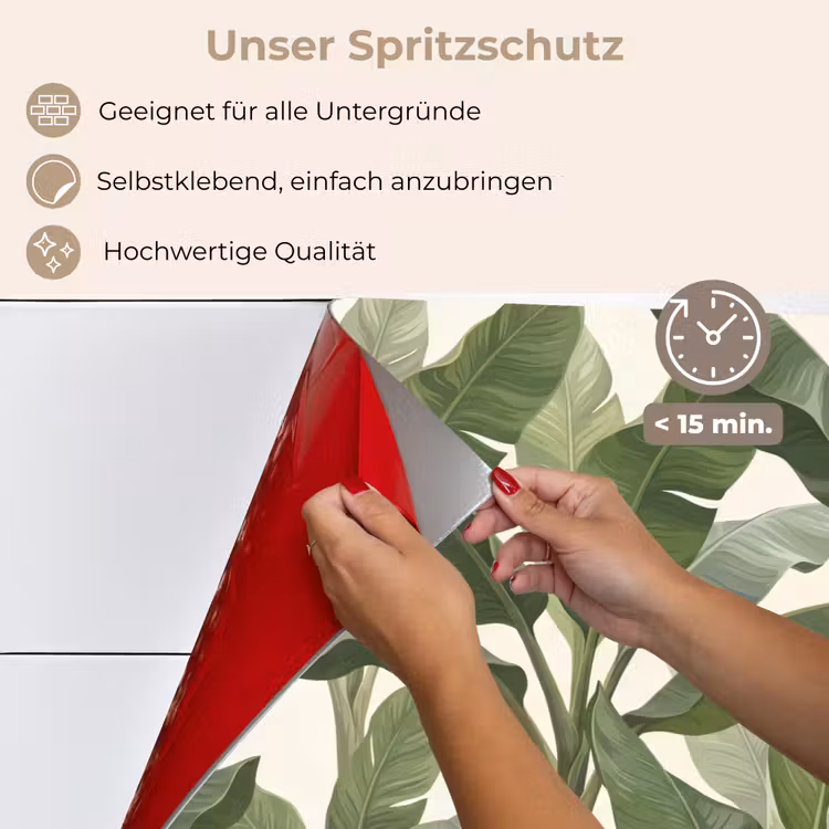 Planten - Bladeren - Tropisch - Groen keuken achterwand spatscherm klein -spatscherm_DE