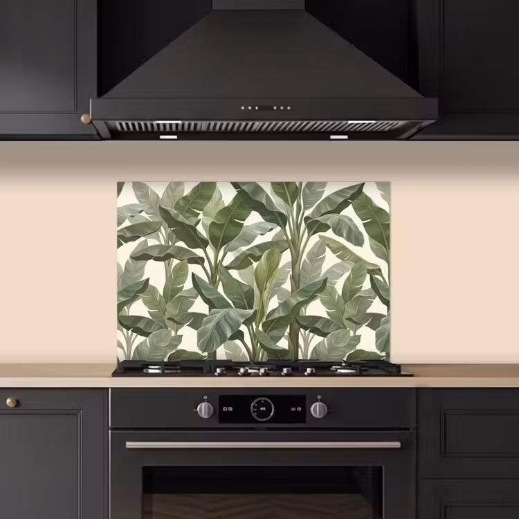 Planten - Bladeren - Tropisch - Groen keuken achterwand spatscherm klein -sfeer1
