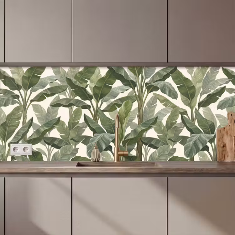 Planten - Bladeren - Tropisch - Groen keuken achterwand 2 middel zz_3dshopping
