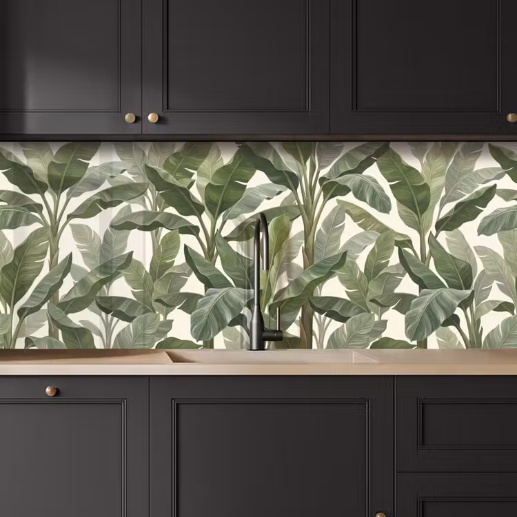 Planten - Bladeren - Tropisch - Groen keuken achterwand 2 middel -sfeer1