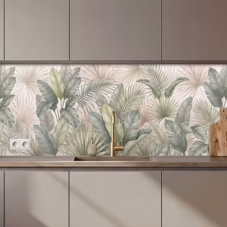 Planten - Tropisch - Bladeren - Groen - Natuur keuken achterwand 2 middel zz_3dshopping
