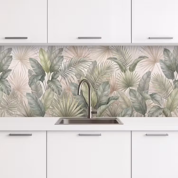 Planten - Tropisch - Bladeren - Groen - Natuur keuken achterwand 2 middel -3d