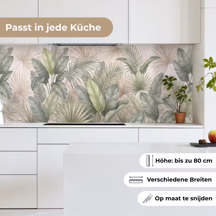 Planten - Tropisch - Bladeren - Groen - Natuur keuken achterwand 2 middel -sfeer4_DE