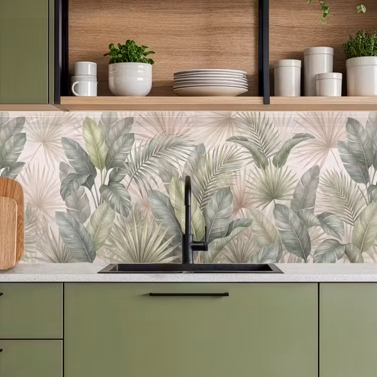 Planten - Tropisch - Bladeren - Groen - Natuur keuken achterwand 2 middel -sfeer3