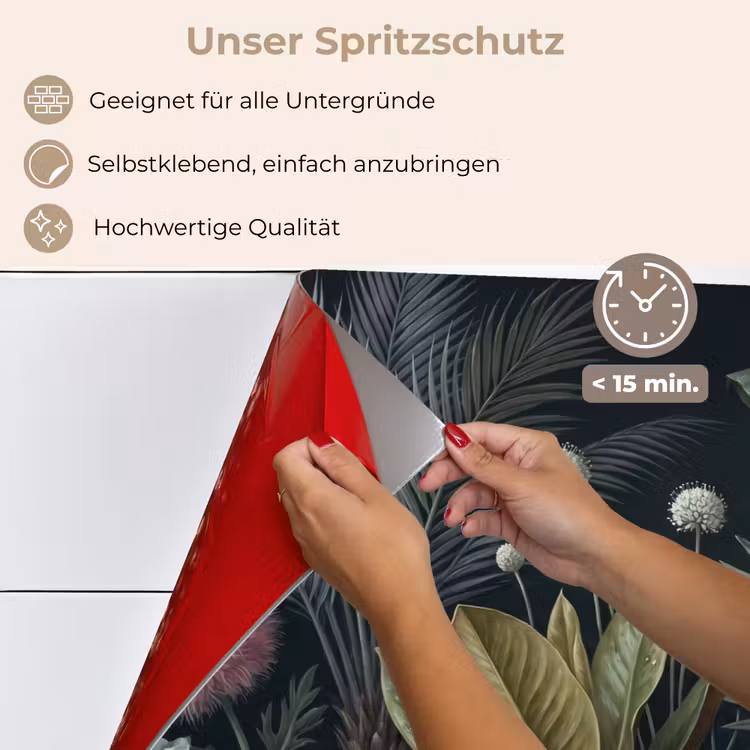 Planten - Tropisch - Botanisch - Donker - Groen keuken achterwand spatscherm klein -spatscherm_DE