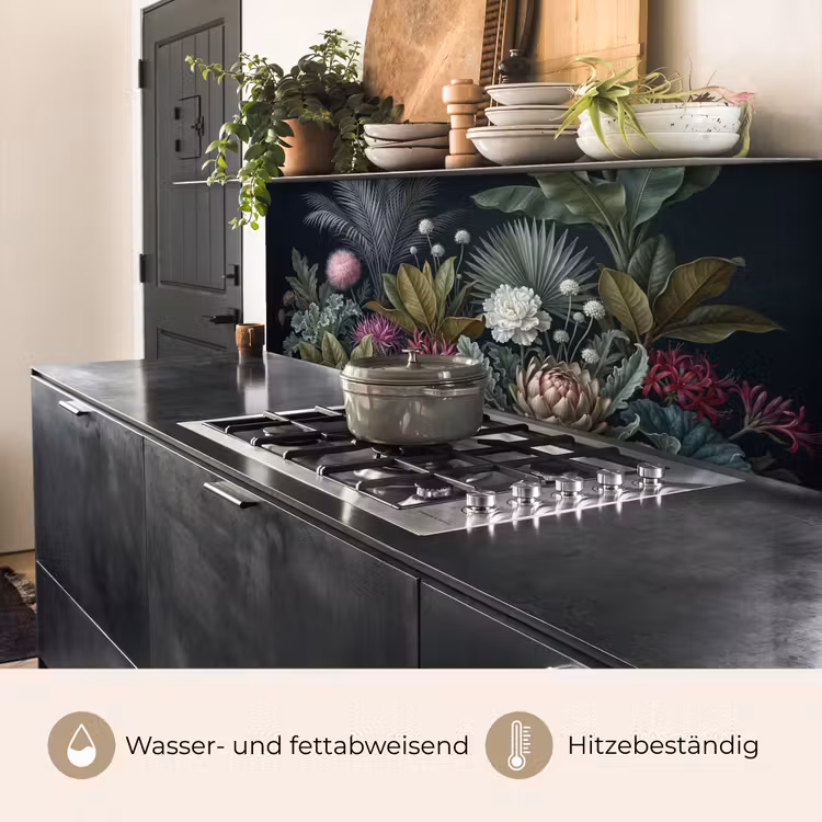 Planten - Tropisch - Botanisch - Donker - Groen keuken achterwand 2 middel -usp_DE