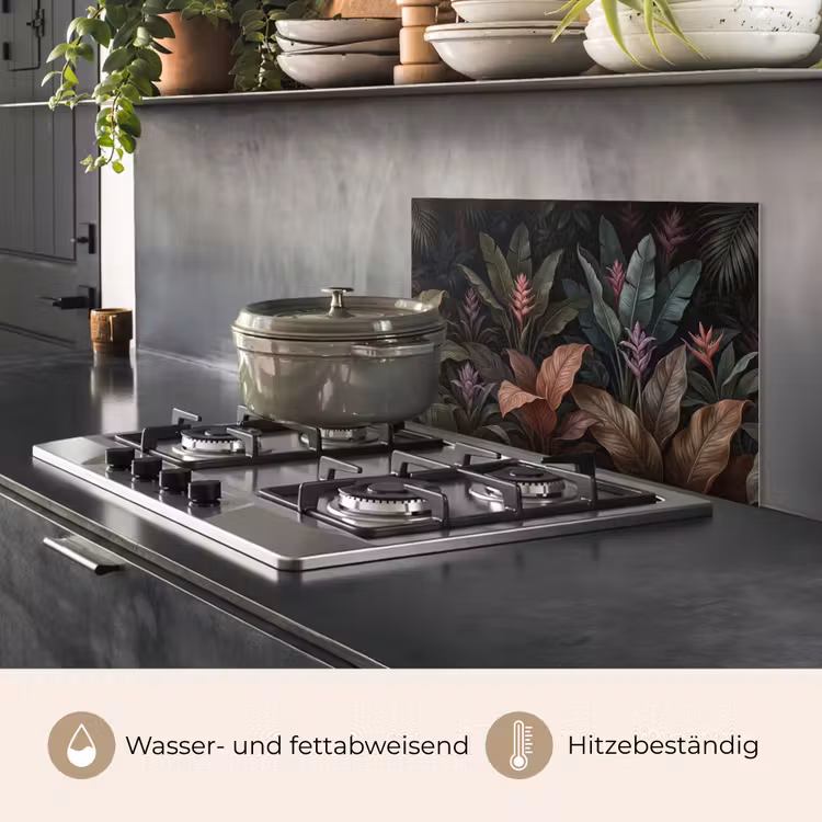Planten - Tropisch - Jungle - Donker - Natuur keuken achterwand spatscherm klein -usp_DE