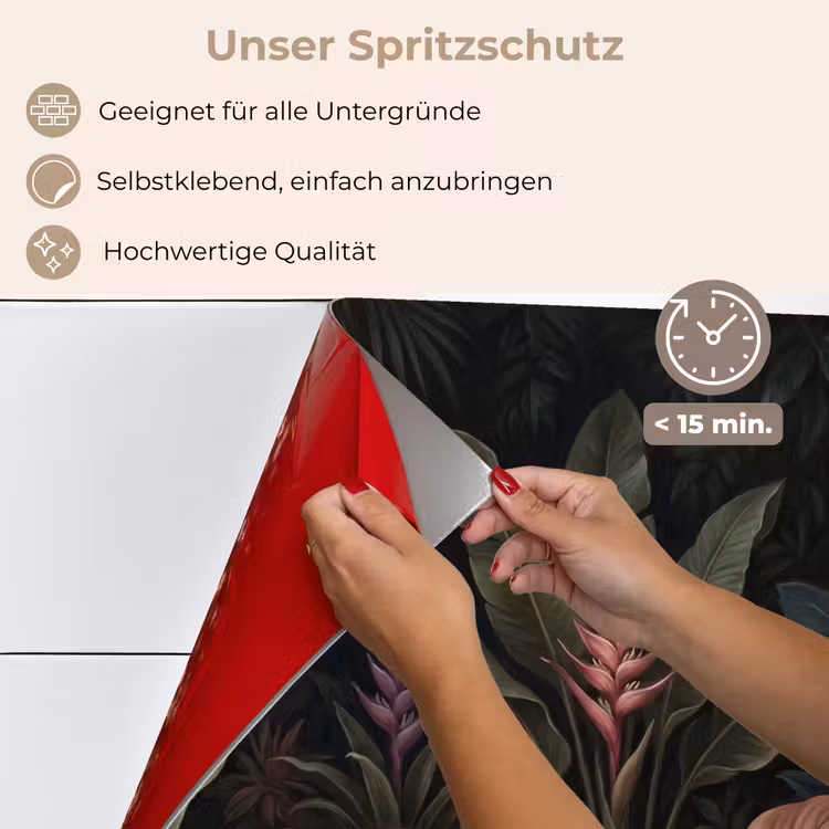 Planten - Tropisch - Jungle - Donker - Natuur keuken achterwand spatscherm klein -spatscherm_DE
