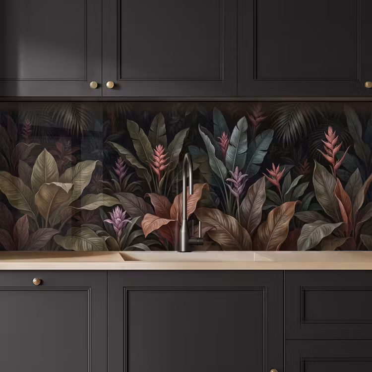 Planten - Tropisch - Jungle - Donker - Natuur keuken achterwand 2 middel -sfeer1