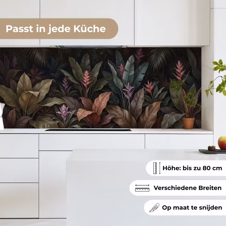 Planten - Tropisch - Jungle - Donker - Natuur keuken achterwand 2 middel -sfeer4_DE