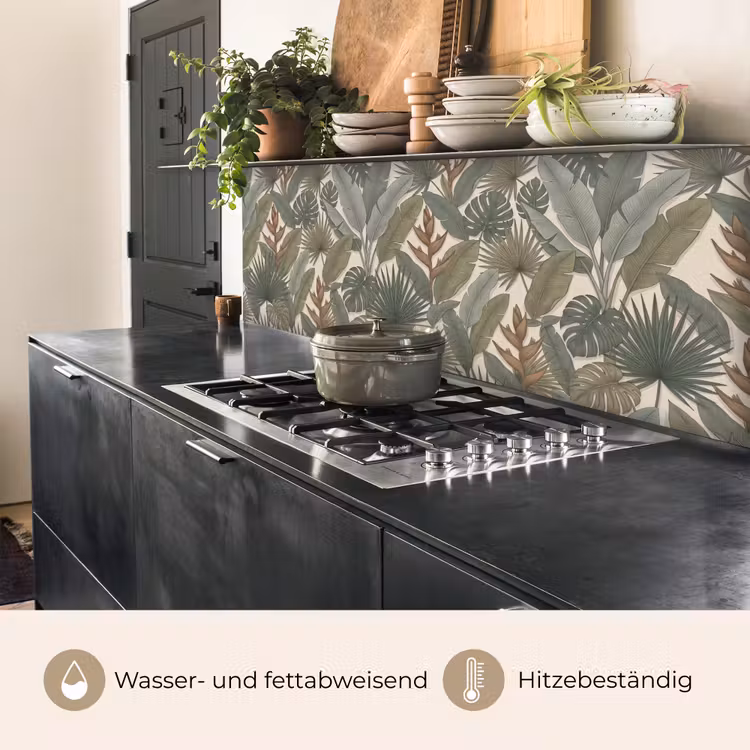 Planten - Tropisch - Natuur - Illustratie - Groen keuken achterwand 2 middel -usp_DE