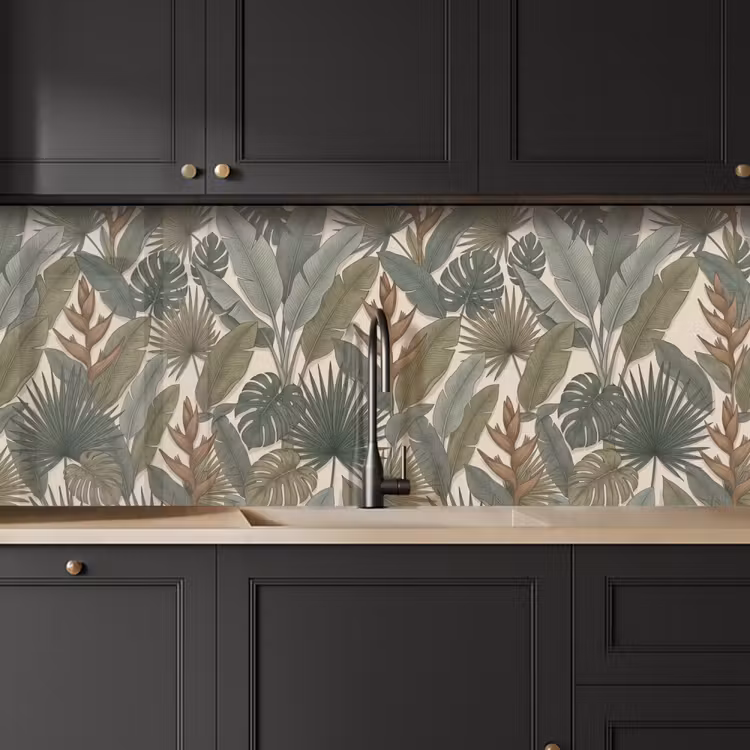 Planten - Tropisch - Natuur - Illustratie - Groen keuken achterwand 2 middel -sfeer1