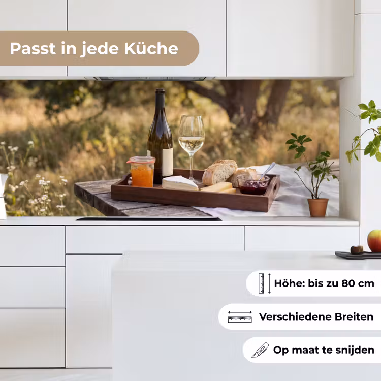 Picknick - Wijn - Kaasplankje keuken achterwand 2 middel -sfeer4_DE