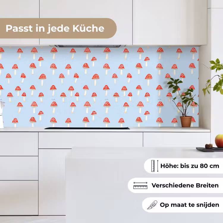 Paddenstoel -Sprookje - Blauw keuken achterwand 2 middel 871 -sfeer4_DE