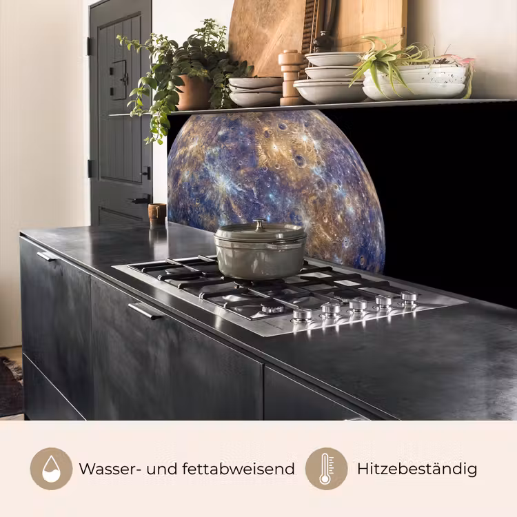Küchenrückwand - Planet – Krater – Weltraum - Planeet - Kraters - Ruimte keuken achterwand 2 middel