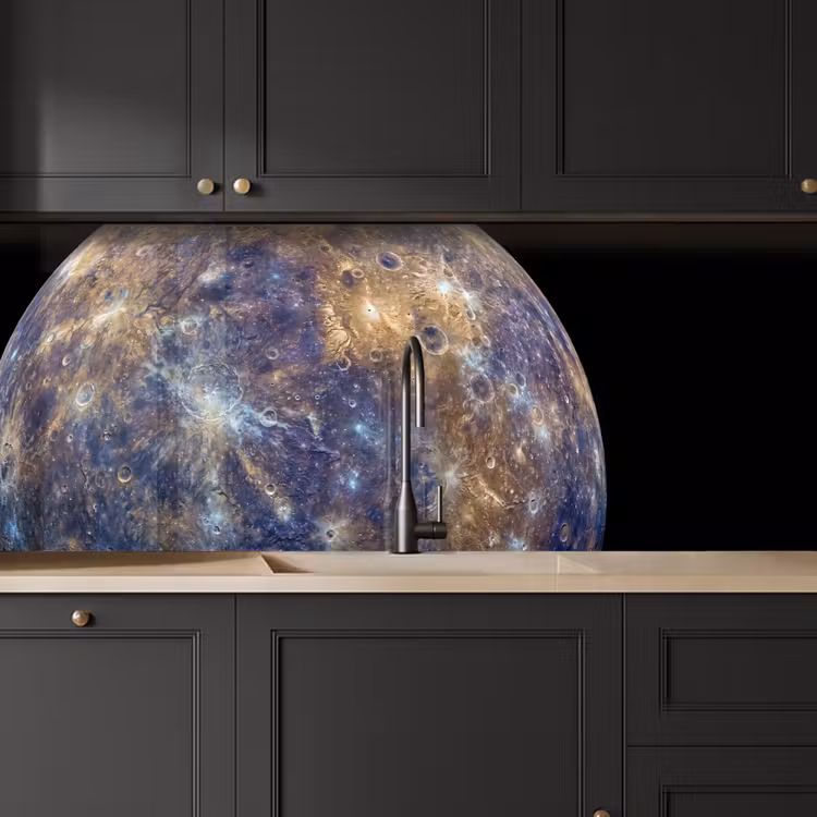 Küchenrückwand - Planet – Krater – Weltraum - Planeet - Kraters - Ruimte keuken achterwand 2 middel