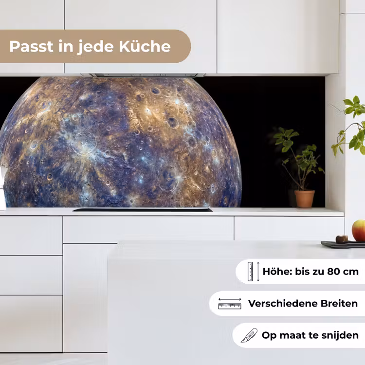 Küchenrückwand - Planet – Krater – Weltraum - Planeet - Kraters - Ruimte keuken achterwand 2 middel