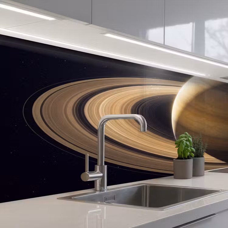 Küchenrückwand - Planet – Ringe – Weltraum - Planeet - Ringen - Ruimte keuken achterwand 2 middel