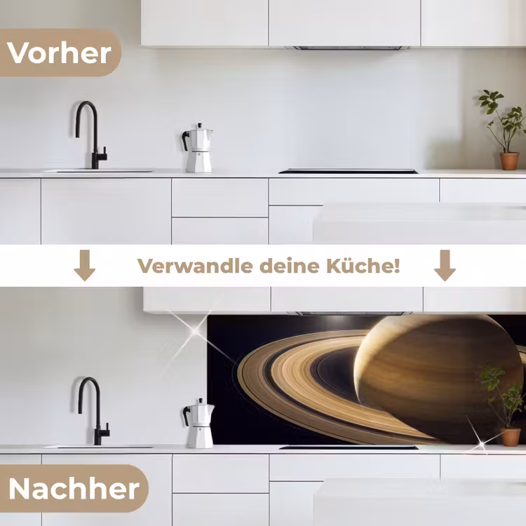 Küchenrückwand - Planet – Ringe – Weltraum - Planeet - Ringen - Ruimte keuken achterwand 2 middel