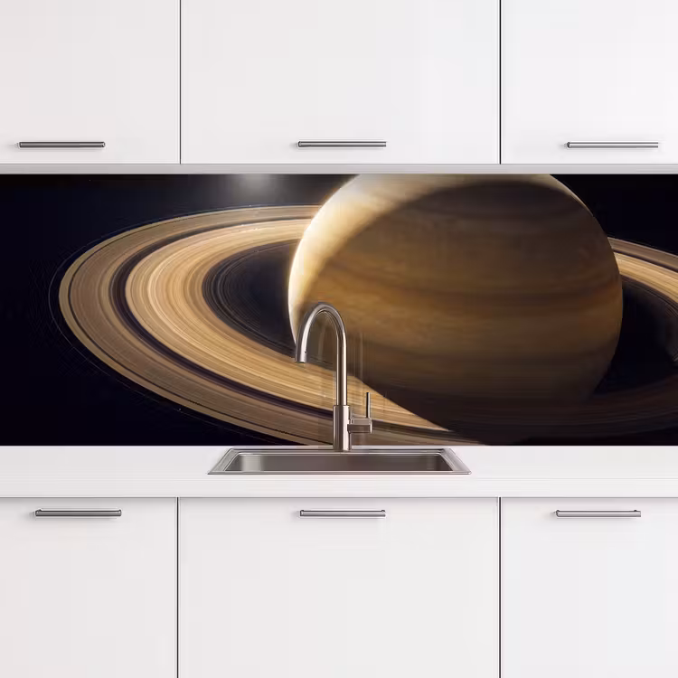 Küchenrückwand - Planet – Ringe – Weltraum - Planeet - Ringen - Ruimte keuken achterwand 2 middel