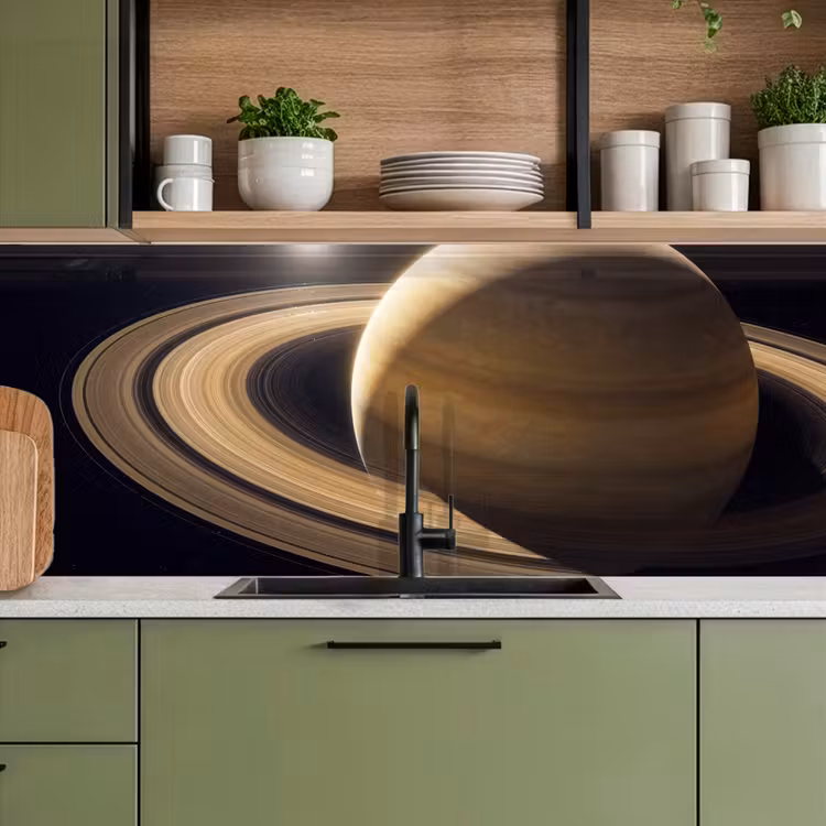 Küchenrückwand - Planet – Ringe – Weltraum - Planeet - Ringen - Ruimte keuken achterwand 2 middel
