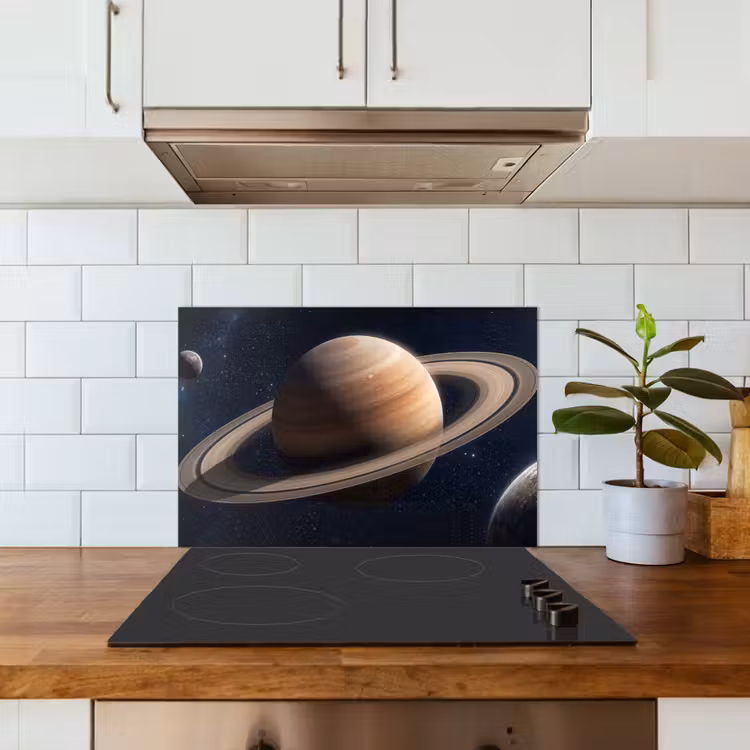 Planeten - Saturnus - Ruimte keuken achterwand spatscherm klein -sfeer2
