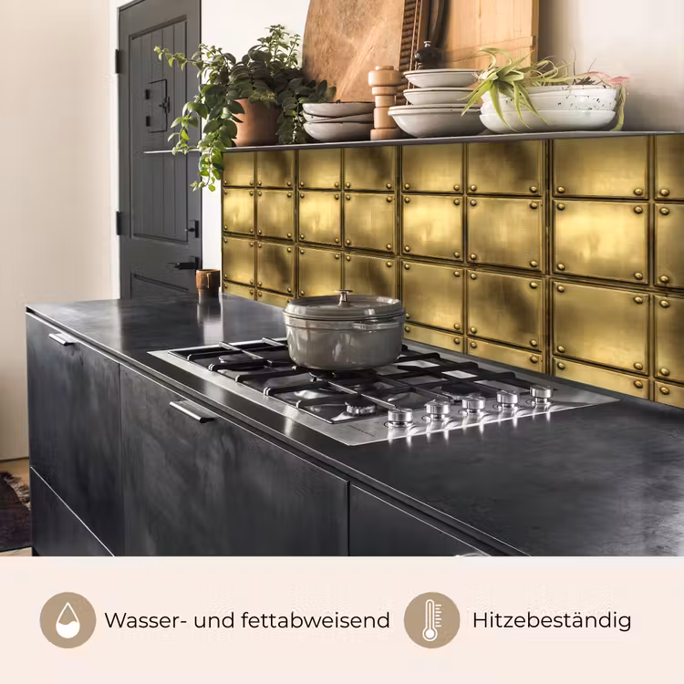 Platen - Industrieel - Stoer - Goud keuken achterwand 2 middel 871 -usp_DE