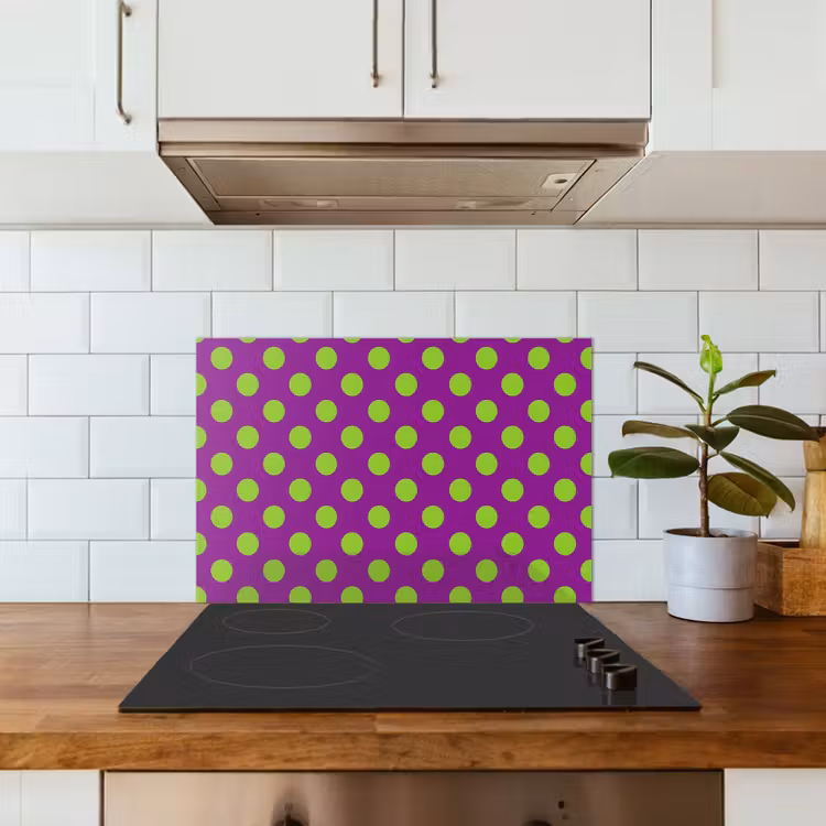 Stippen - Klassiek - Groen keuken achterwand spatscherm klein 900 -sfeer2