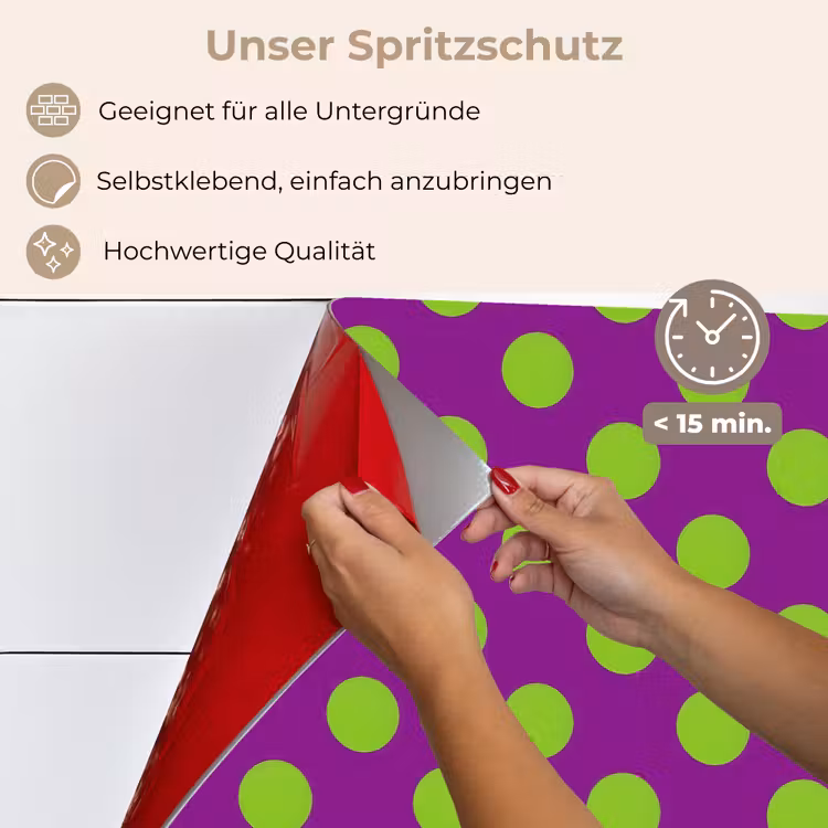 Stippen - Klassiek - Groen keuken achterwand spatscherm klein 900 -spatscherm_DE