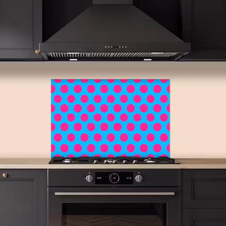 Stippen - Klassiek - Roze keuken achterwand spatscherm klein 900 -sfeer1