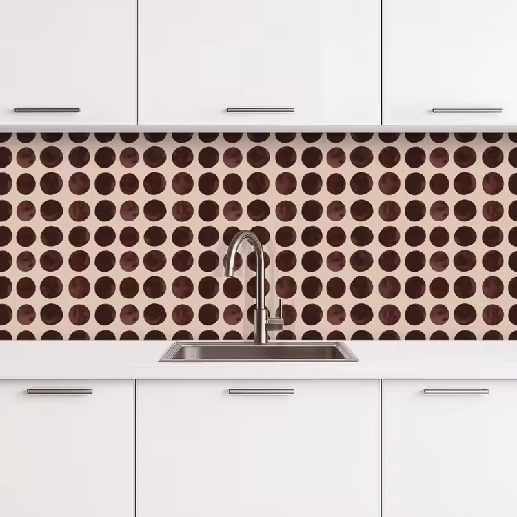 Stippen - Patroon - Bruin keuken achterwand 2 middel 871 -3d