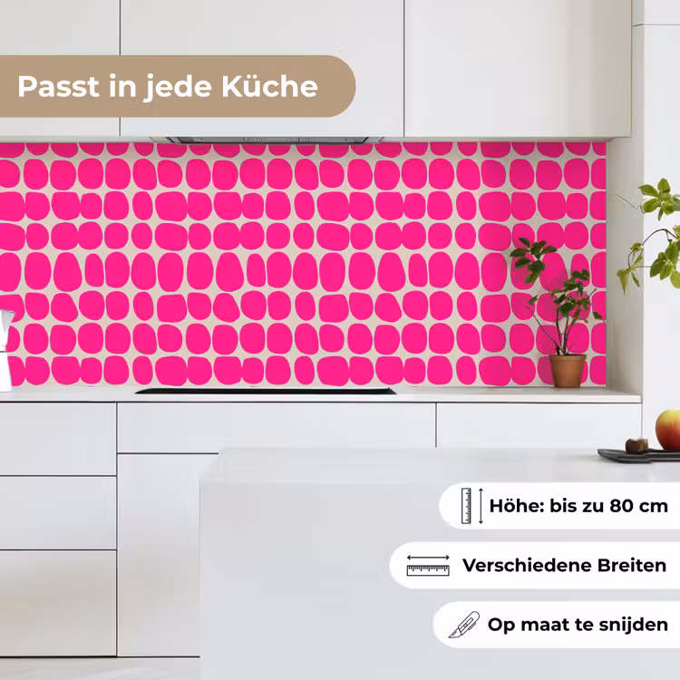 Stippen - Patroon - Roze keuken achterwand 2 middel 871 -sfeer4_DE
