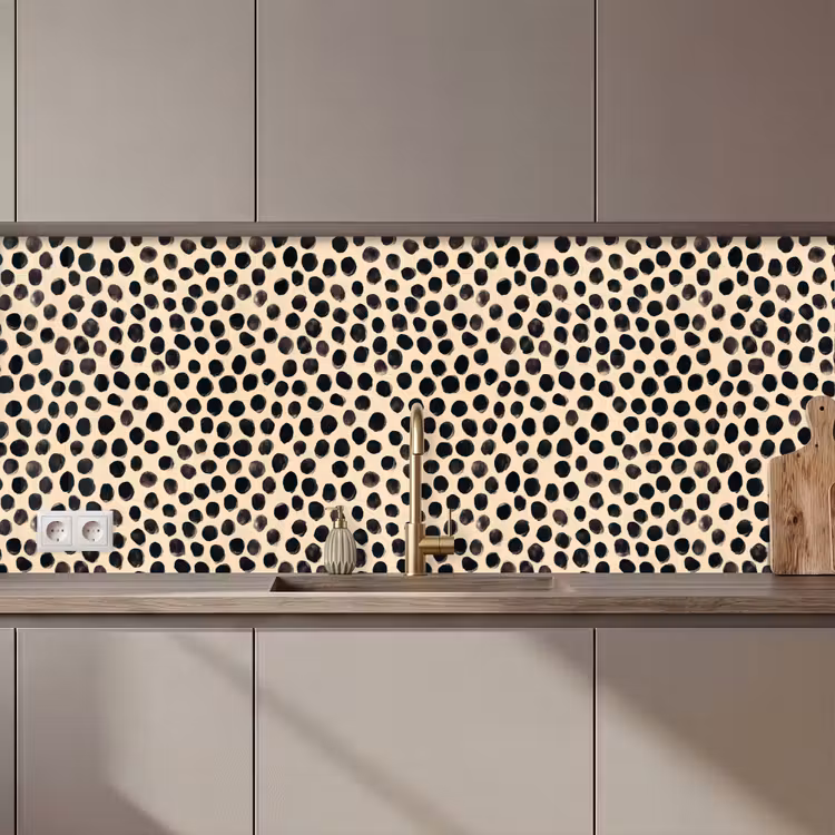 Stippen - Patroon - Zwart keuken achterwand 2 middel 871 zz_3dshopping