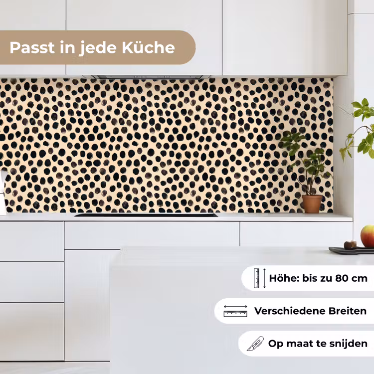 Stippen - Patroon - Zwart keuken achterwand 2 middel 871 -sfeer4_DE