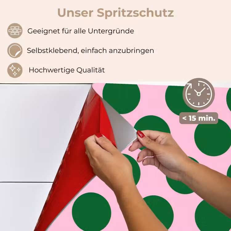Polkadots - Patroon - Groen keuken achterwand spatscherm klein 900 -spatscherm_DE
