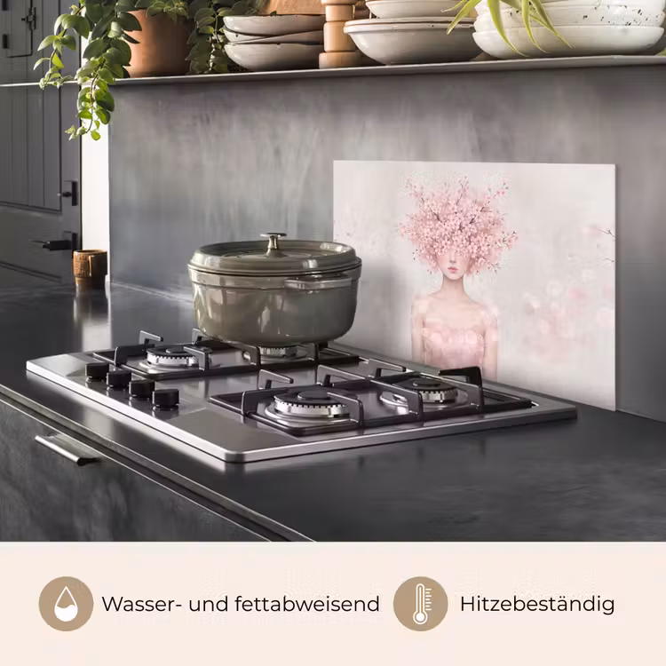 Portret - Kersenbloesem - Roze keuken achterwand spatscherm klein -usp_DE